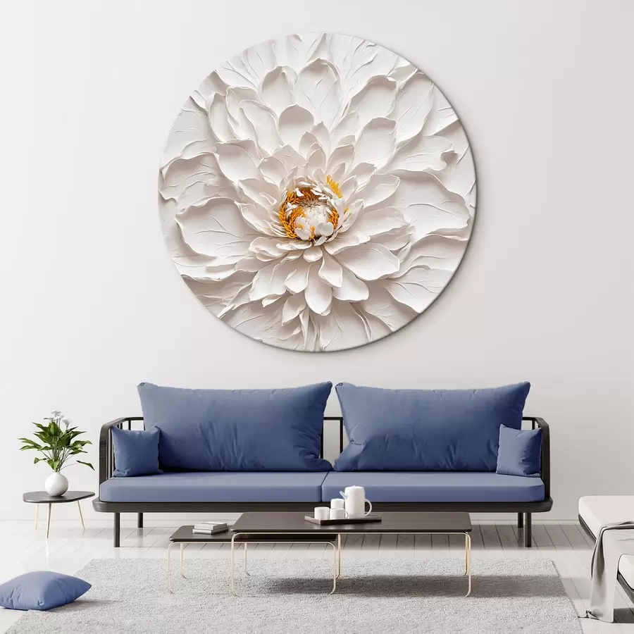 Wandbilder Weiße Blume auf hellem Hintergrund r43114