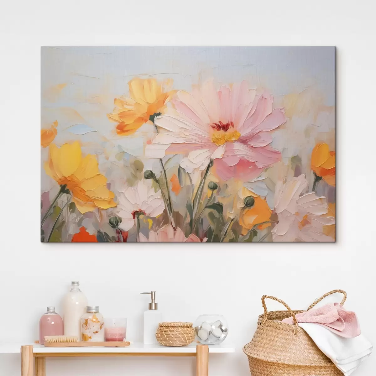 Wandbilder Helle abstrakte Blumen s43232