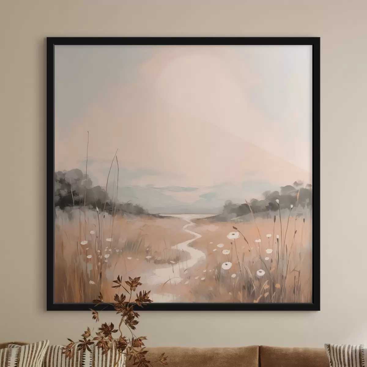 Poster Feldlandschaft Nachahmung der Malerei f43224