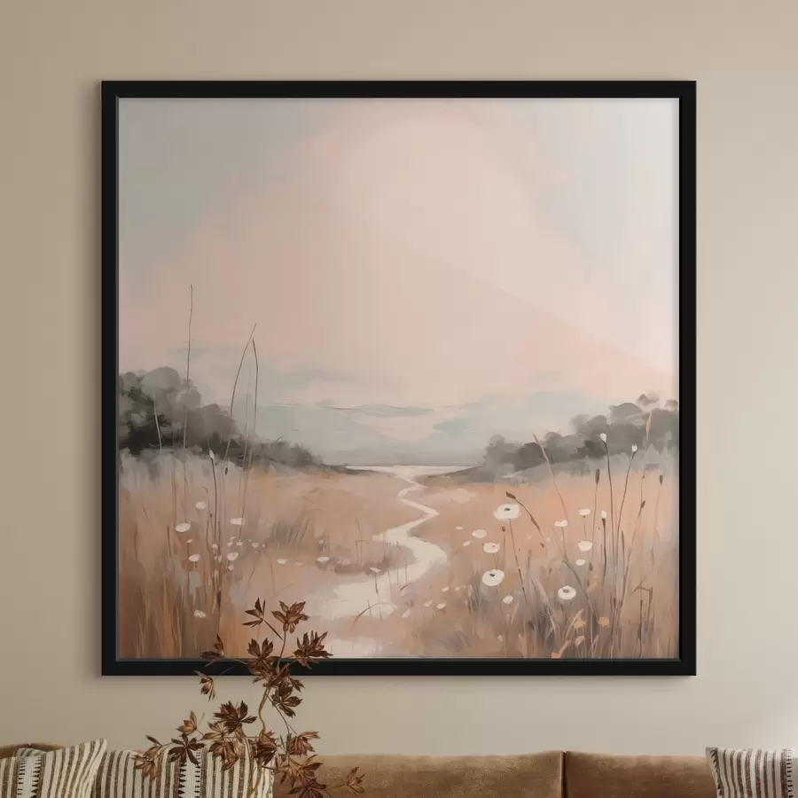 Fototapete Feldlandschaft Nachahmung der Malerei f43224