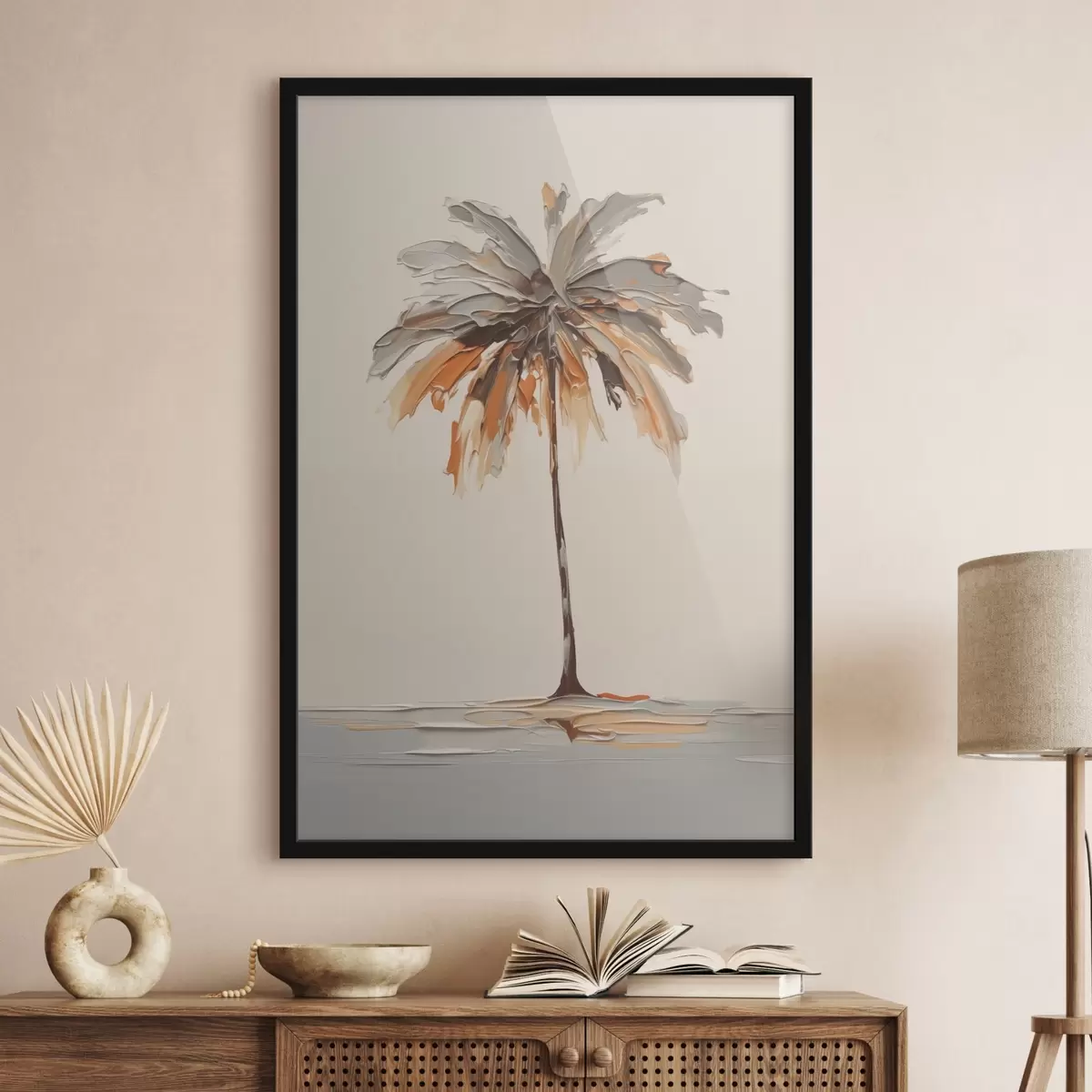 Poster Palmenimitation Gemälde f43226