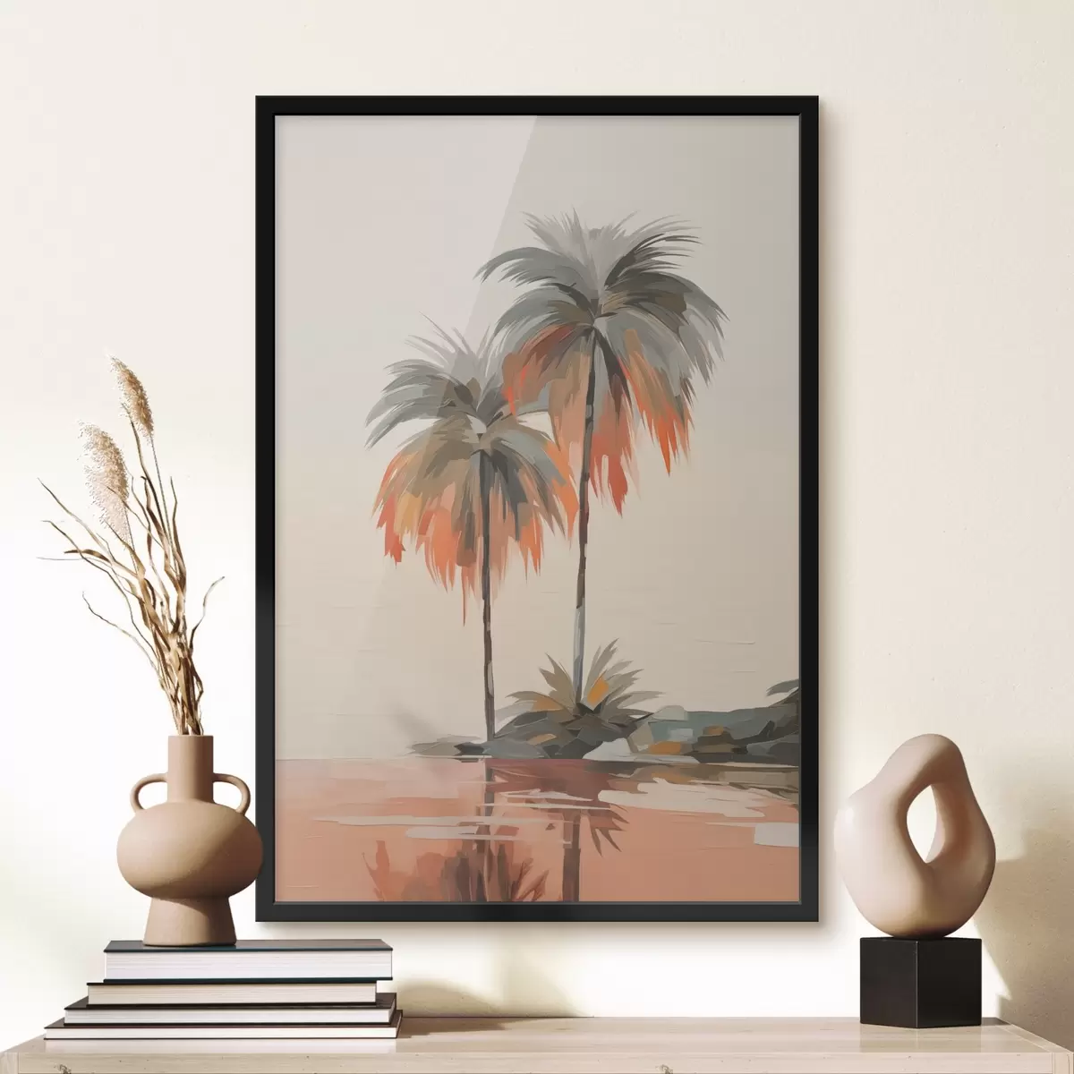 Poster Palmen Nachahmung Pinselstriche f43230