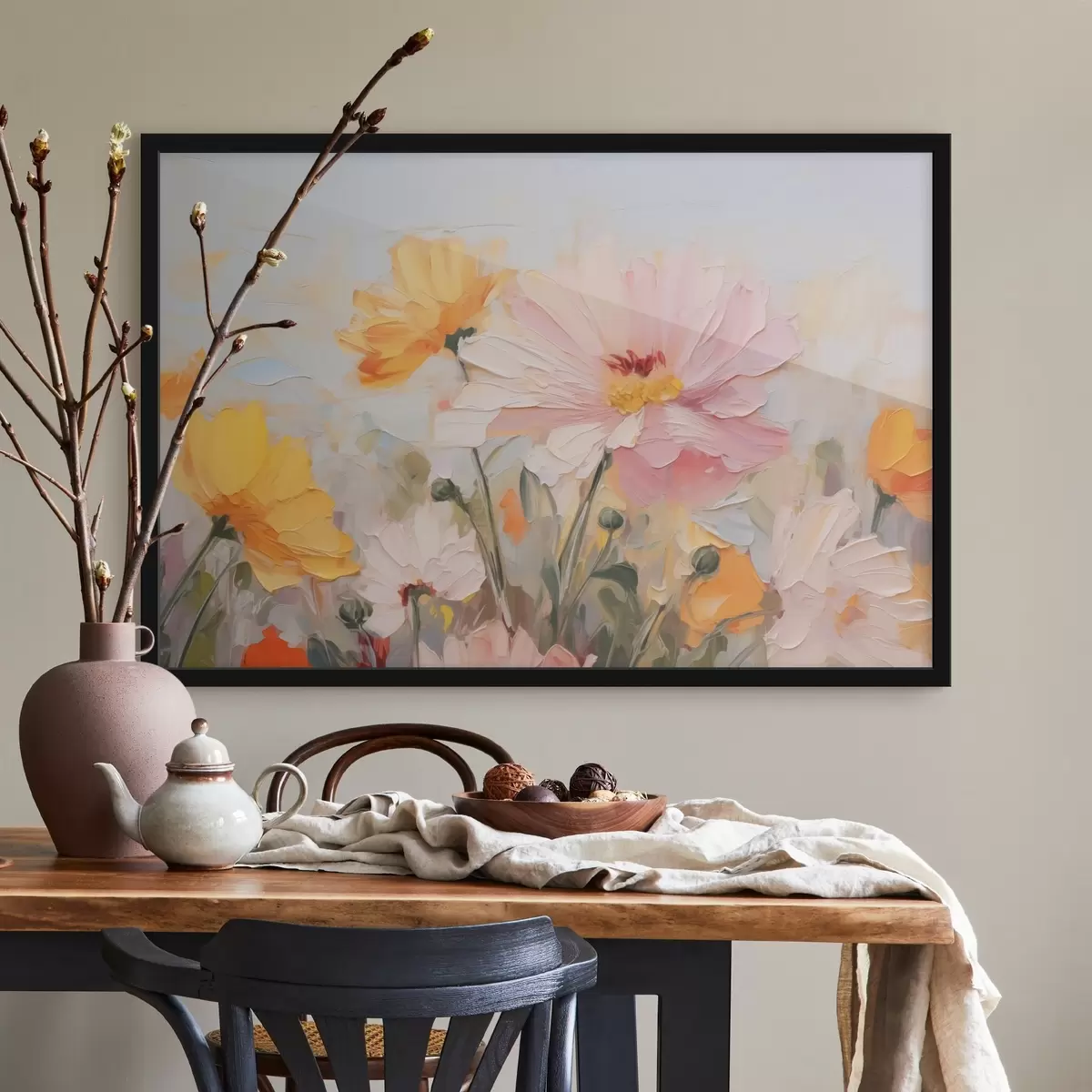 Poster Helle abstrakte Blumen f43232