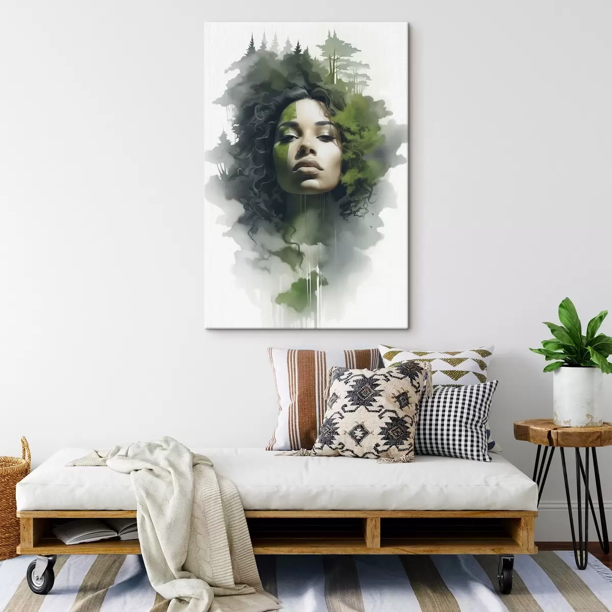 Wandbilder Menschen, abstraktes Bild eines Waldes s43260