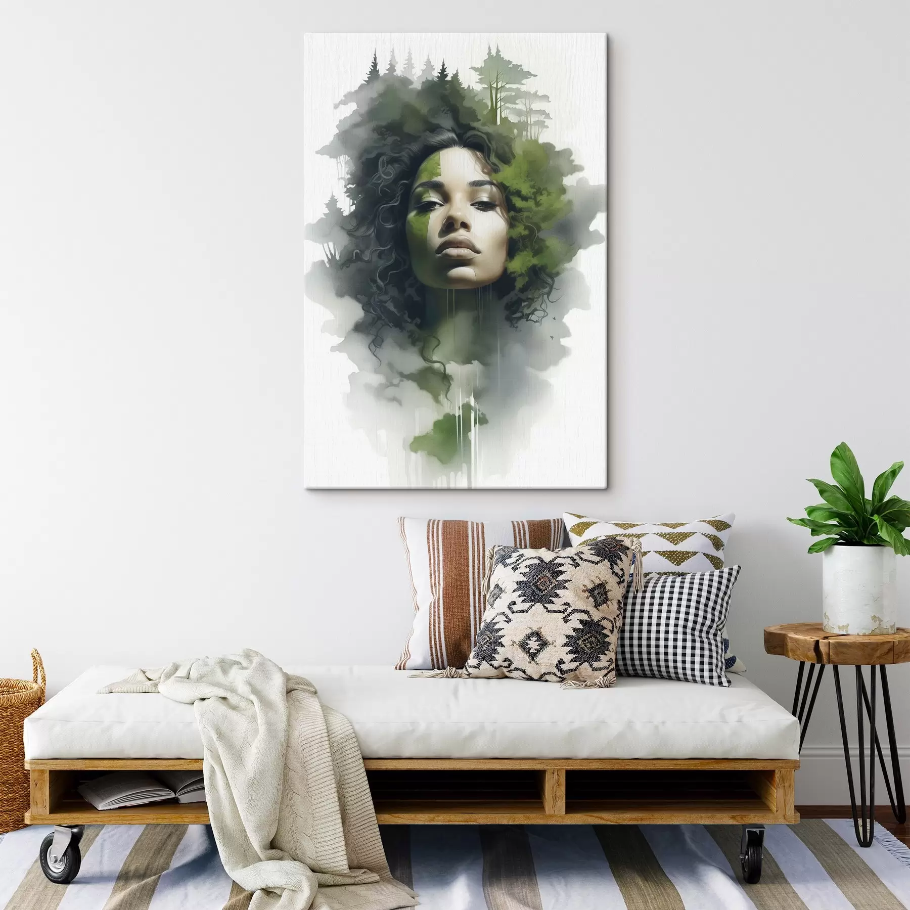 Wandbilder Menschen, abstraktes Bild eines Waldes s43260