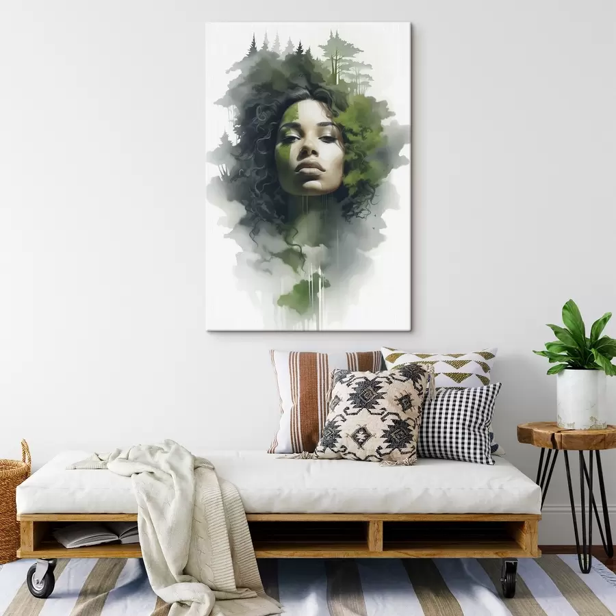 Wandbilder Menschen, abstraktes Bild eines Waldes s43260