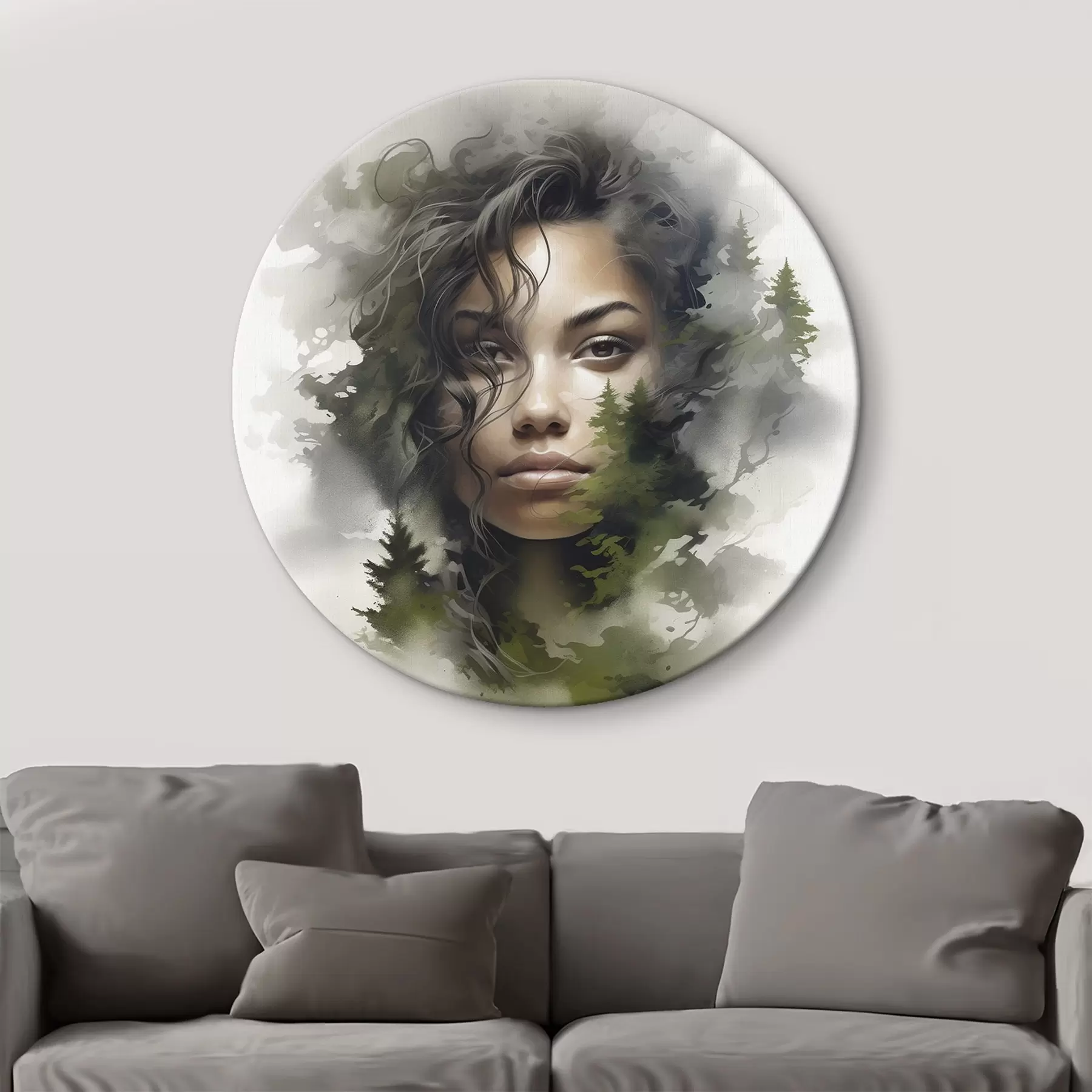 Wandbilder Menschen, abstraktes Bild eines Waldes r43259