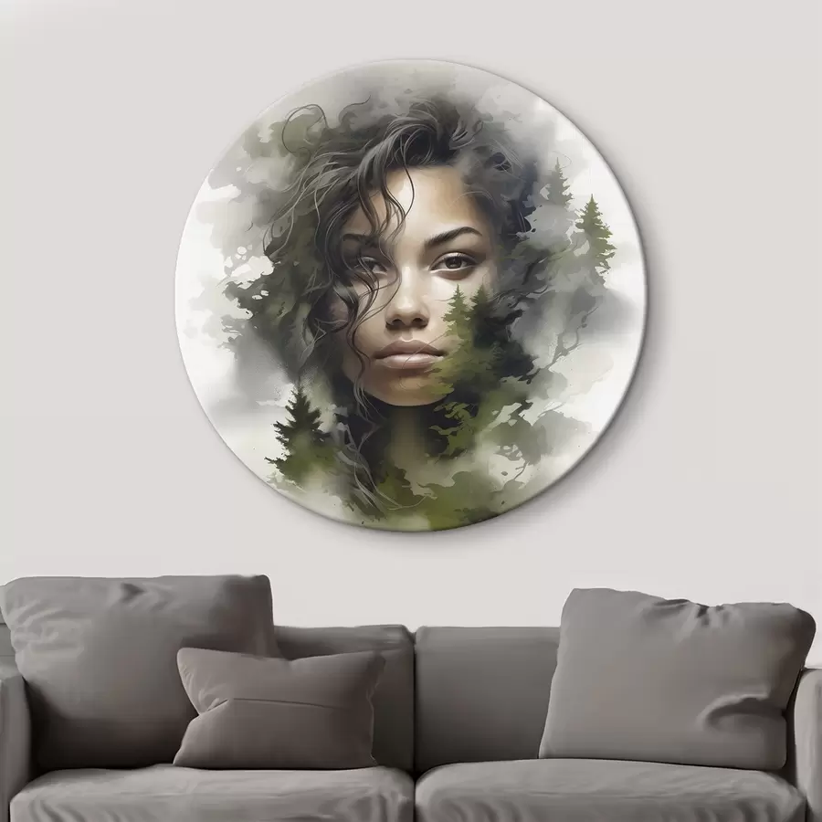 Wandbilder Menschen, abstraktes Bild eines Waldes r43259