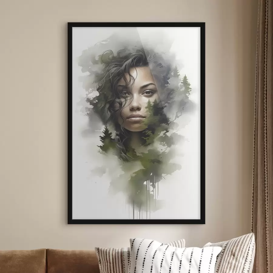 Fototapete Menschen, abstraktes Bild eines Waldes f43259