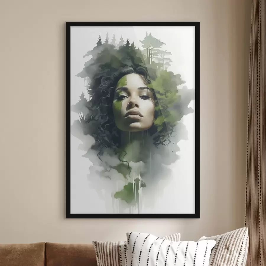 Fototapete Menschen, abstraktes Bild eines Waldes f43260