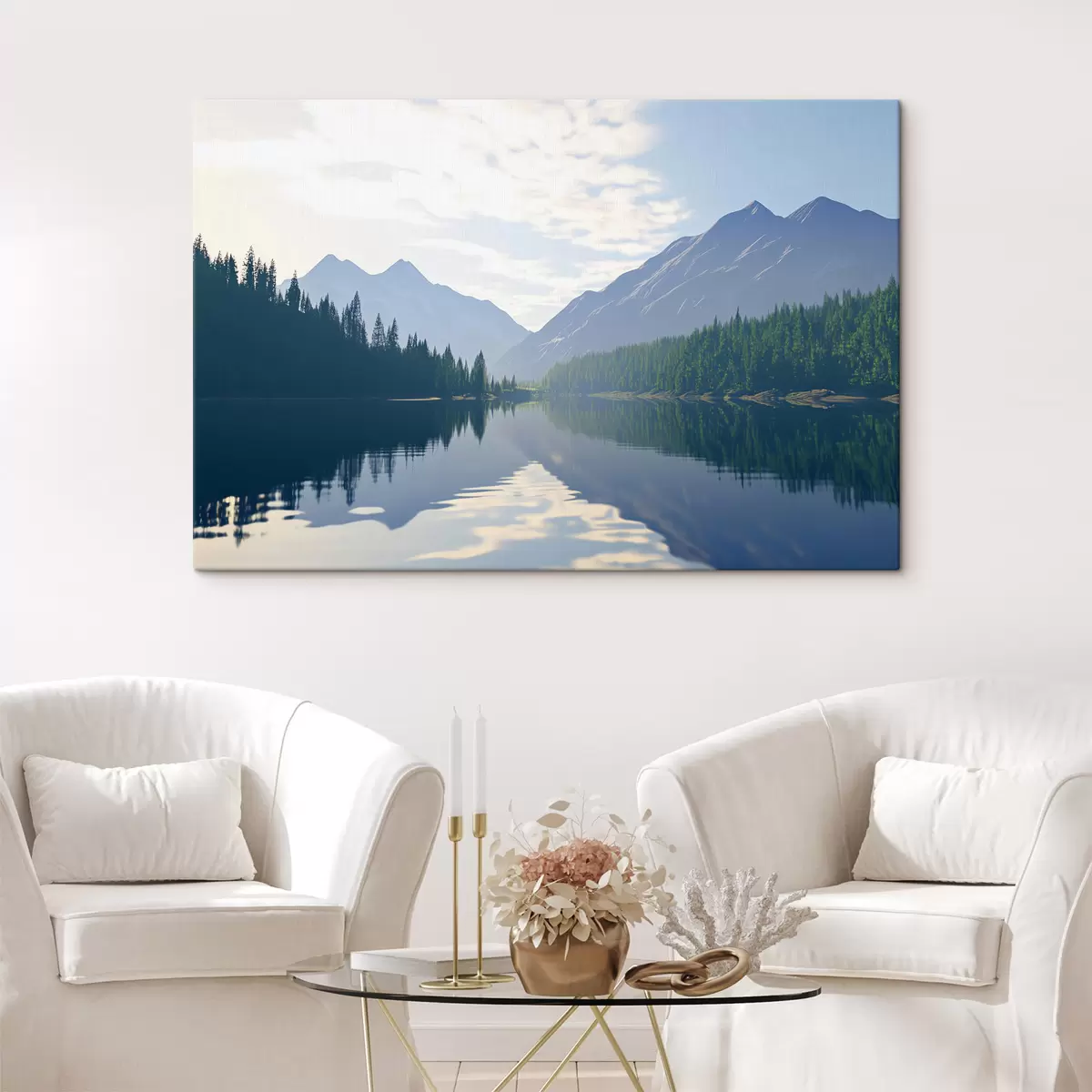 Wandbilder See in der Nähe der Berge s43288