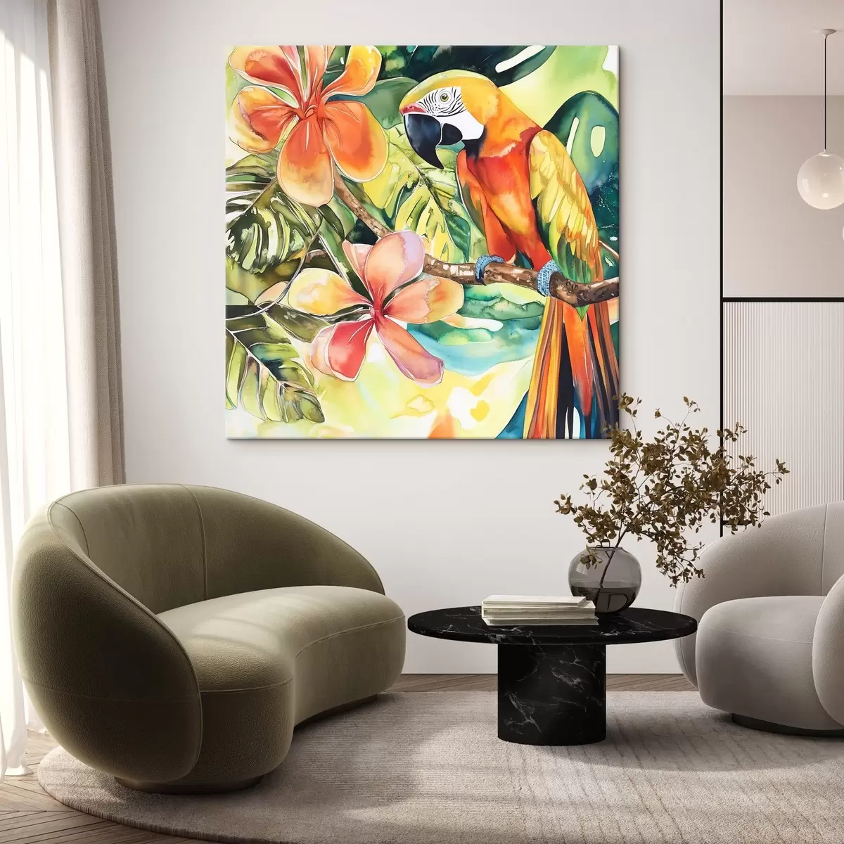 Wandbilder Heller Papagei s43307