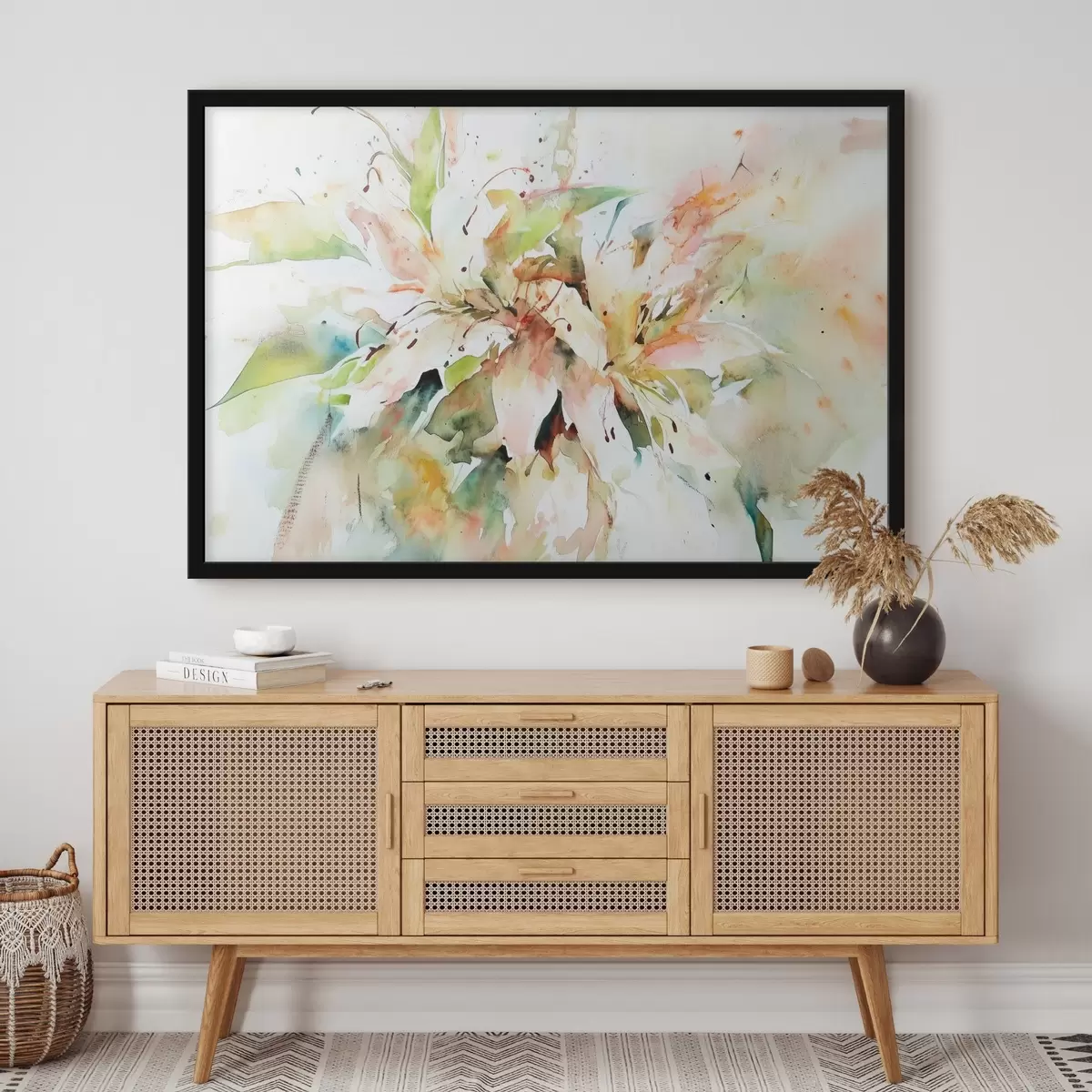 Poster Abstrakte Zeichnung von Blumen f43298