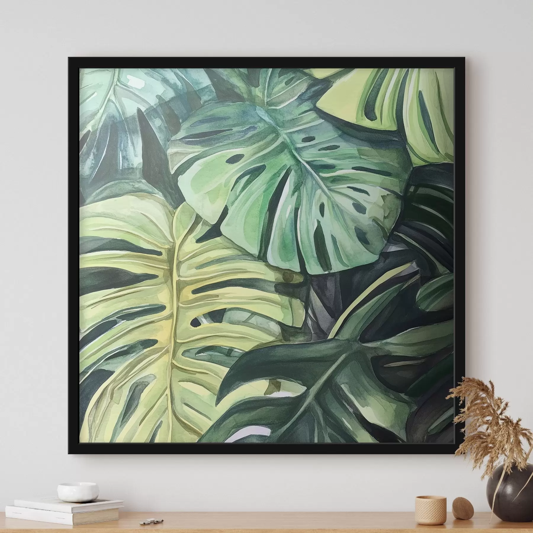 Fototapete Tropische Blätter auf weißem Hintergrund f43305