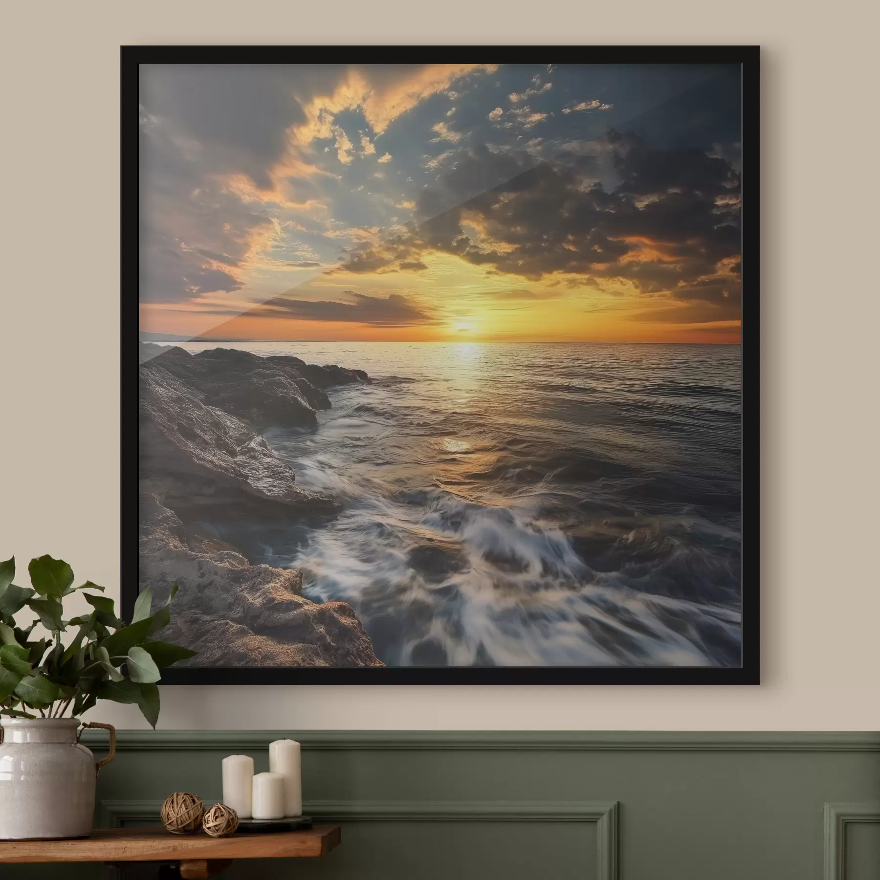 Wandbilder Meer in der Morgendämmerung f43309