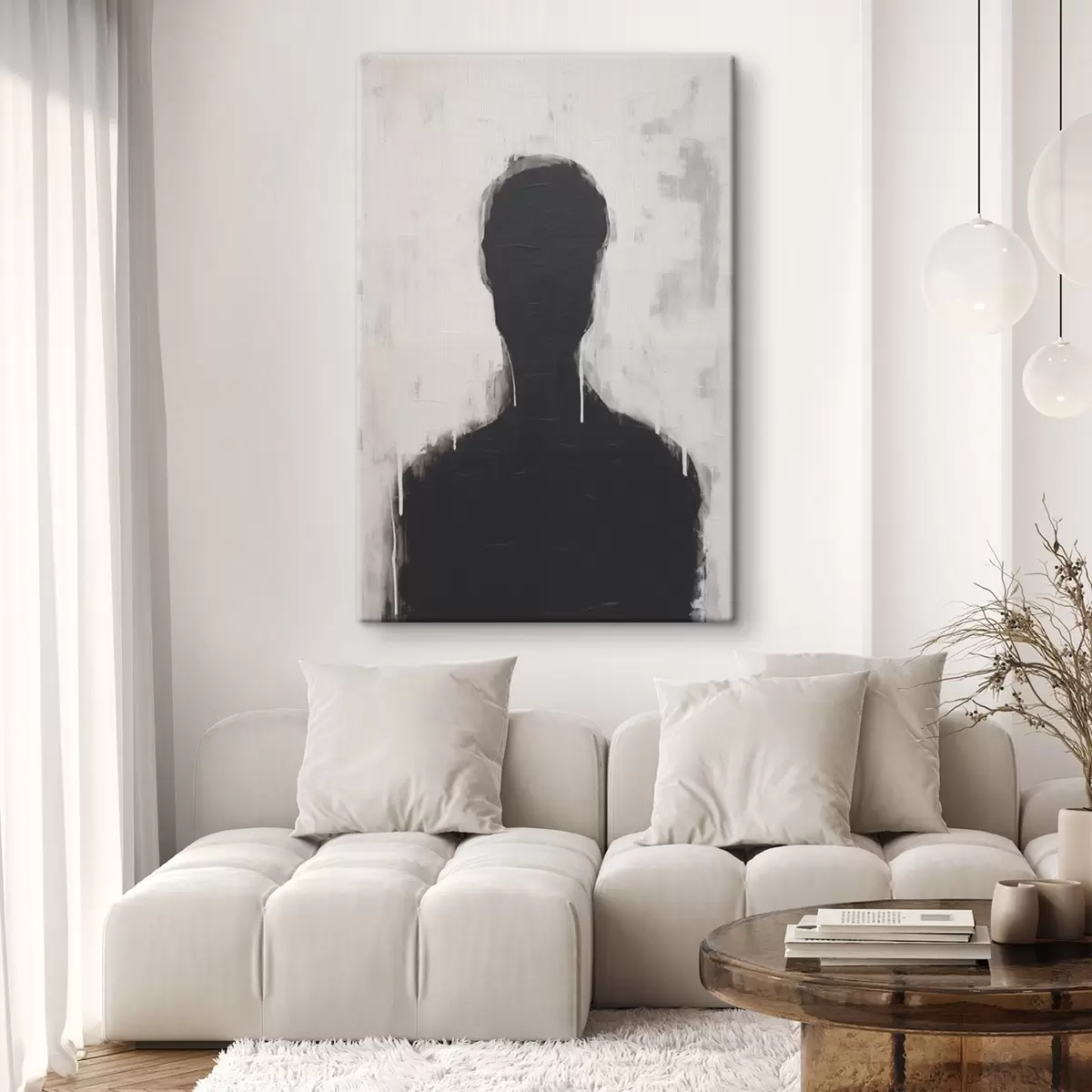 Wandbilder Silhouette auf weißem Hintergrund s43275