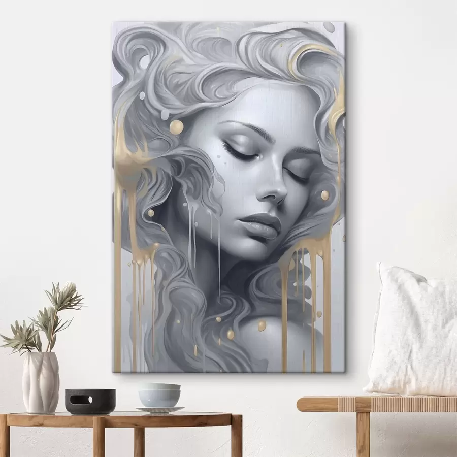 Wandbilder Porträt mit weichen Linien s43278