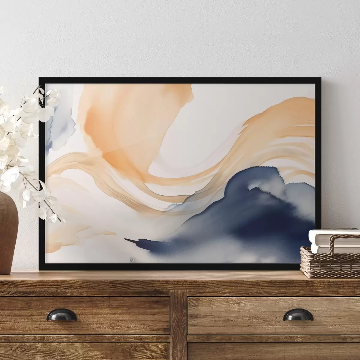 Poster Abstrakte Aquarellstriche f43264