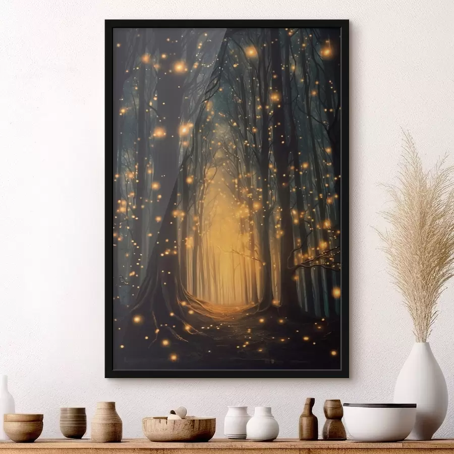 Fototapete Zauberwald mit Glühwürmchen f43272
