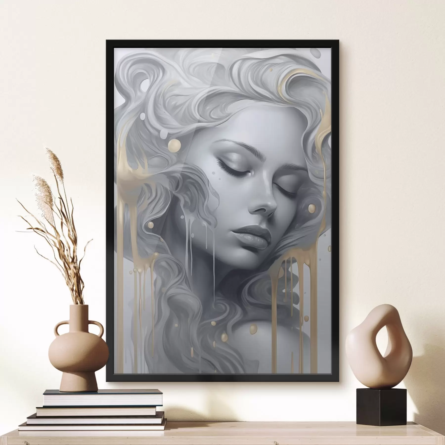 Fototapete Porträt mit weichen Linien f43278