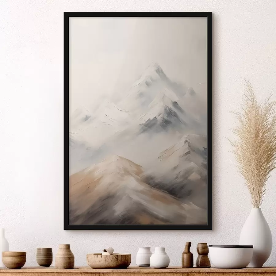 Fototapete Neblige Berggipfel f43285