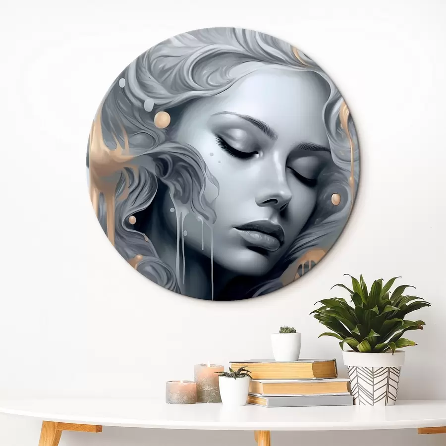 Wandbilder Porträt mit weichen Linien r43278