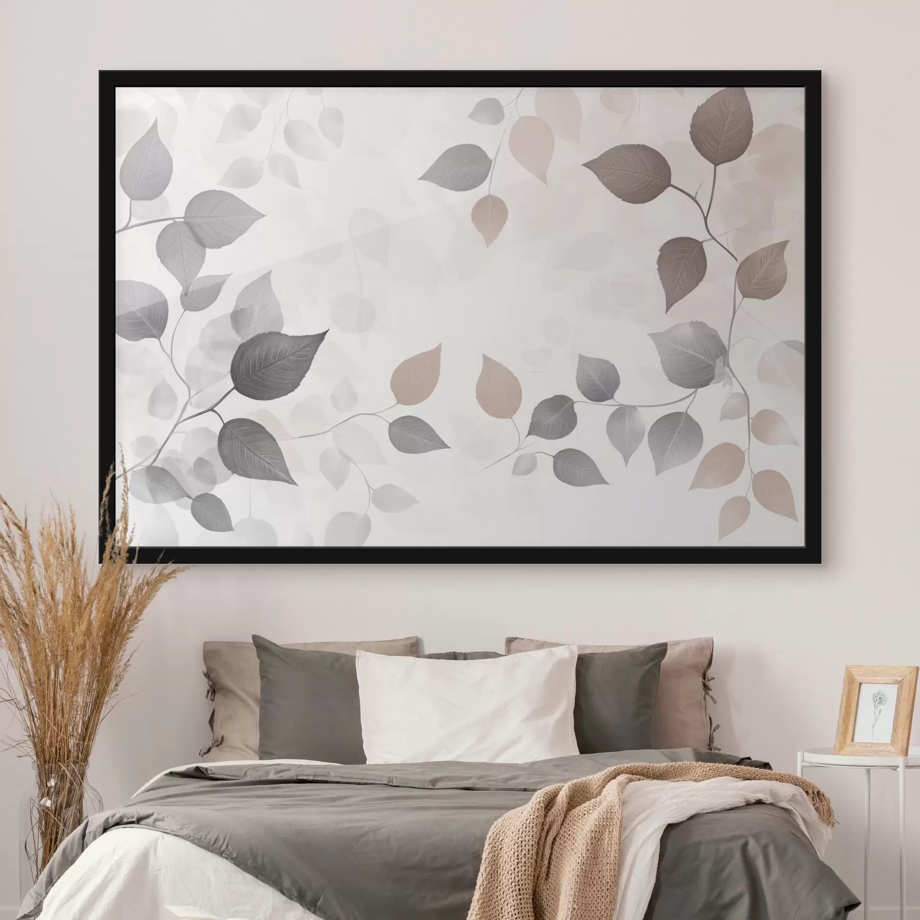 Fototapete Blätter auf hellem Hintergrund f43325