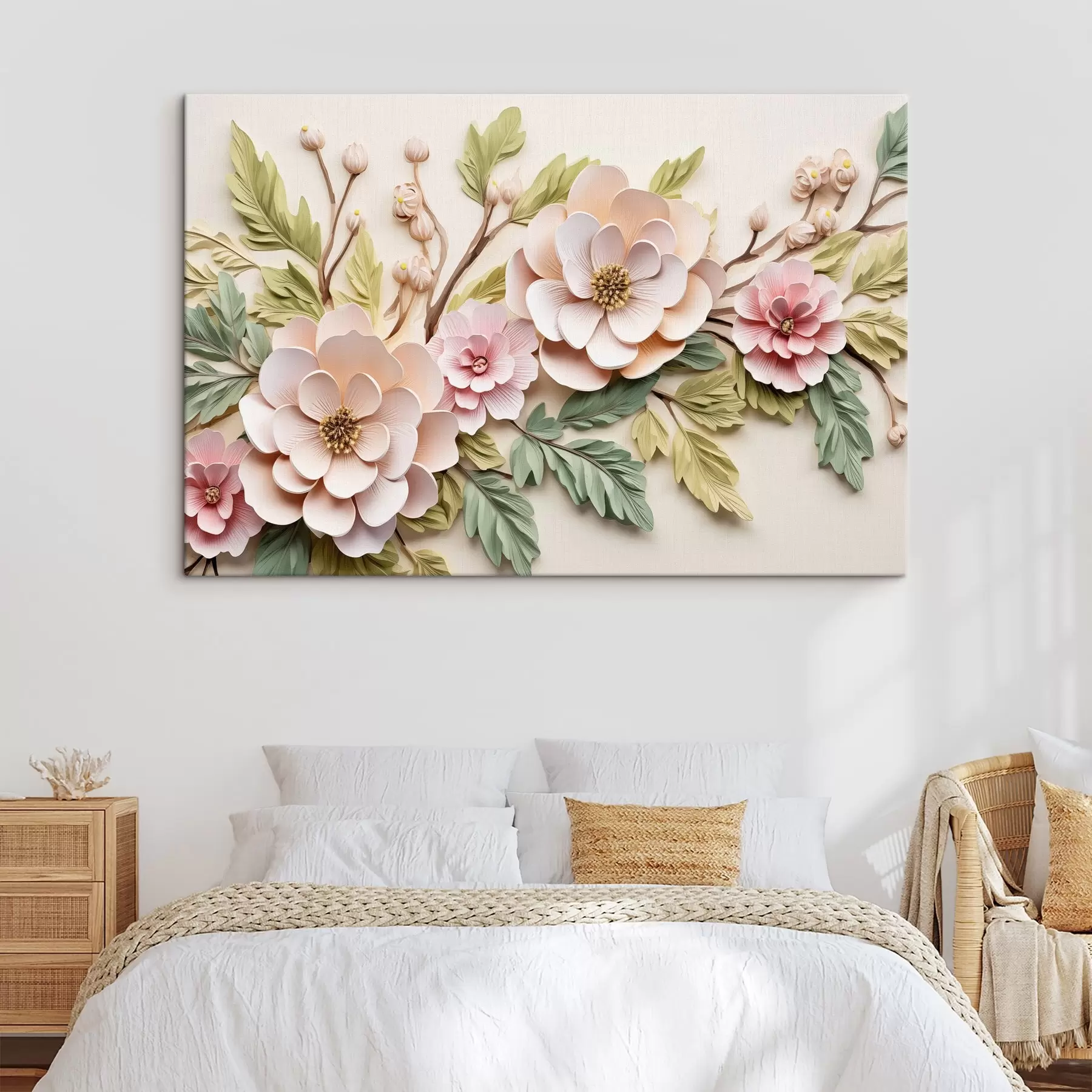 Fototapete Große Blumenzweige, Nachahmung von Guss s43333