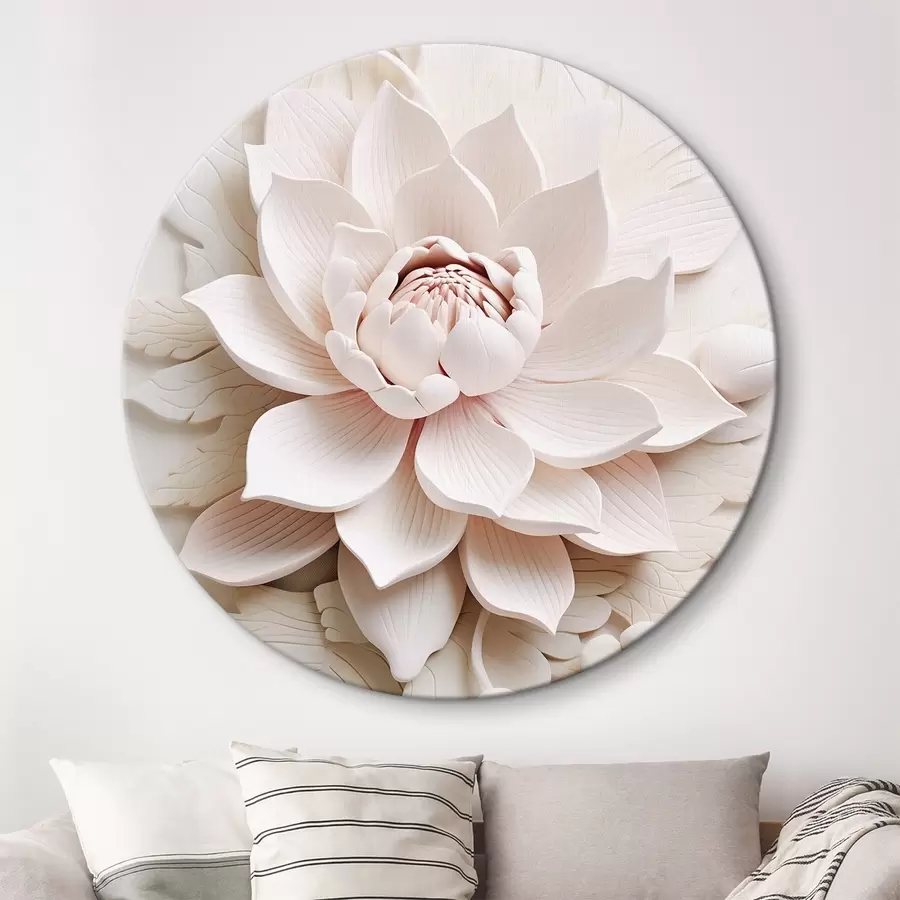 Wandbilder Große Lotusblume im Flachrelief-Stil r43335