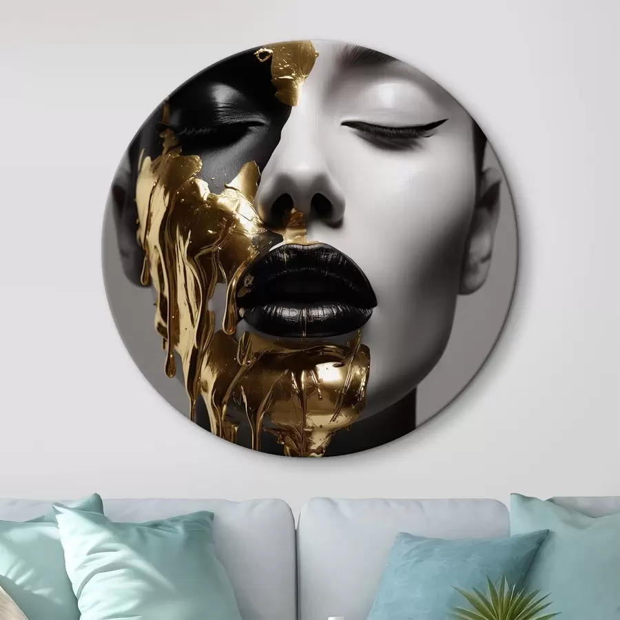 Wandbilder Menschen, Mädchen mit schwarzen Lippen r43337