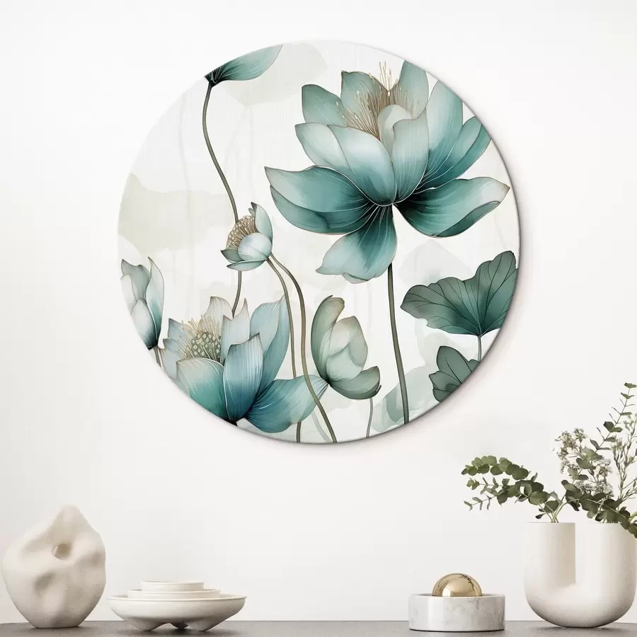 Wandbilder Aquarell Komposition, Lotusblumen r43339