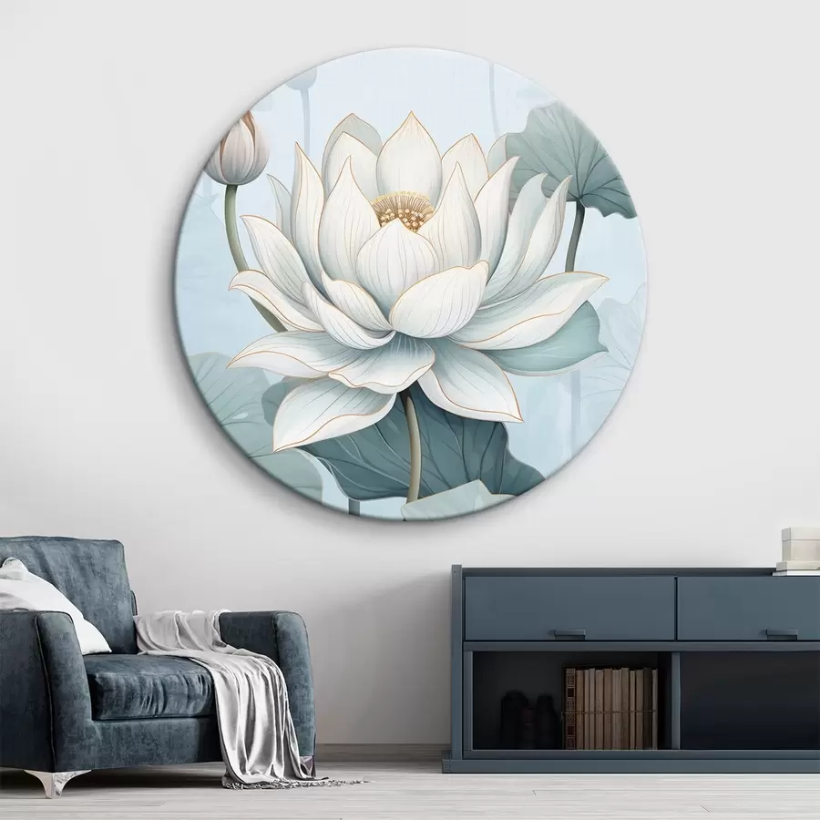 Wandbilder Lotusblumen, Imitation eines Aquarells r43340