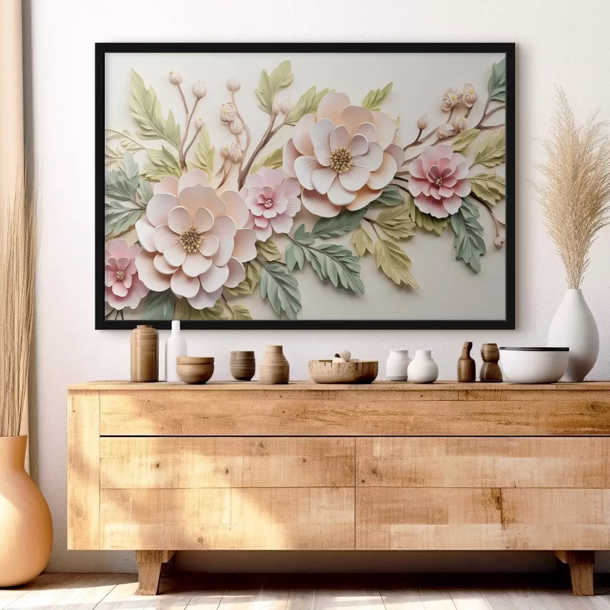 Poster Große Blumenzweige, Nachahmung von Guss f43333