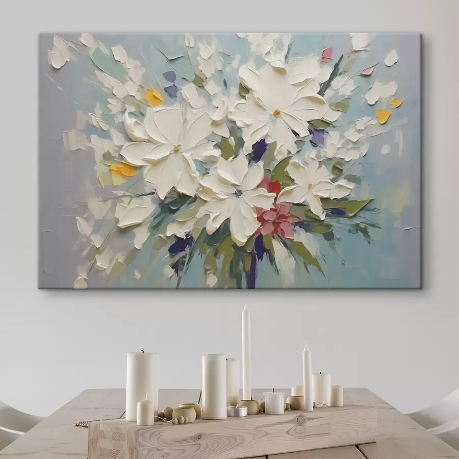 Wandbilder Blumenstrauß Nachahmung Malerei s43348