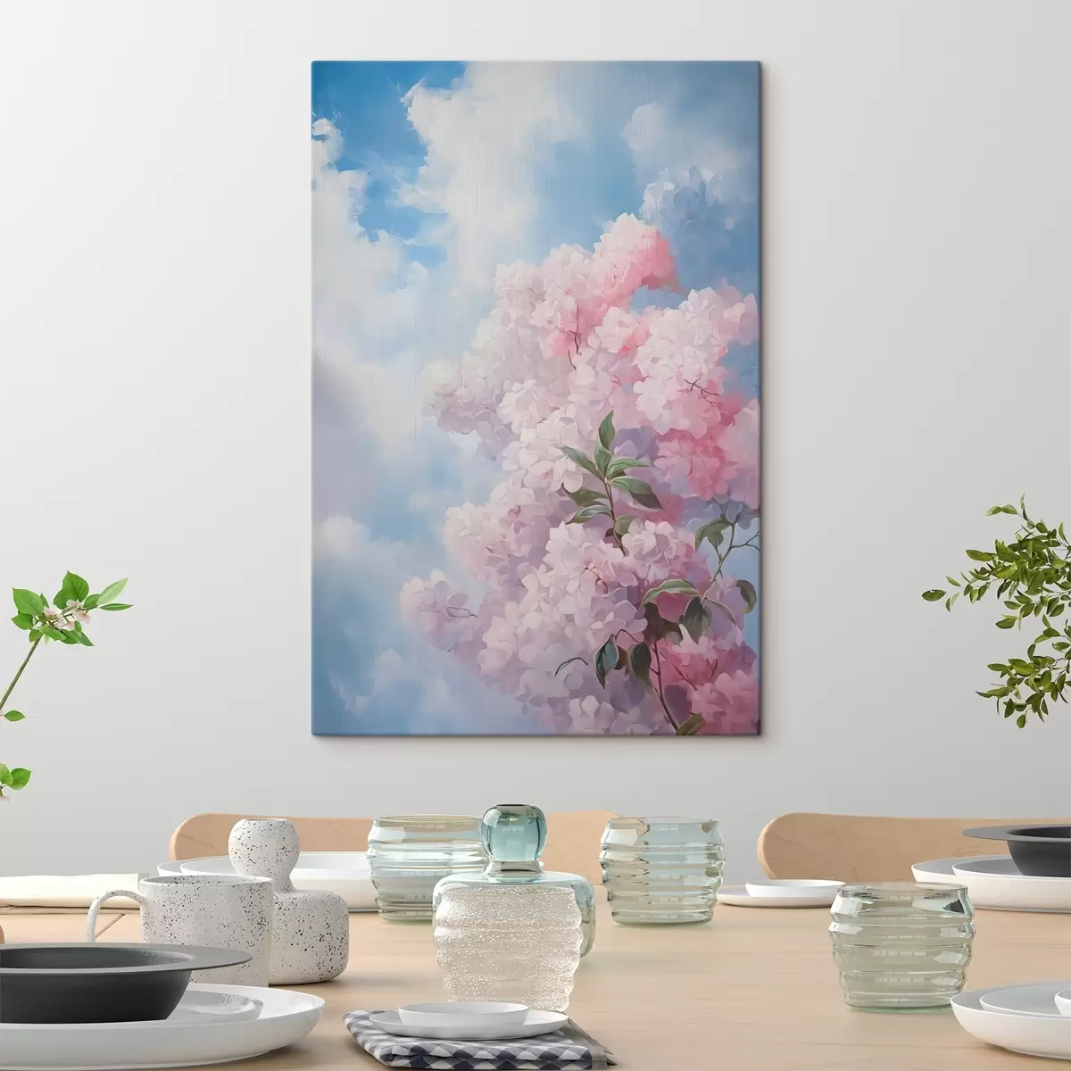 Wandbilder Zarte Blumen gegen den Himmel s43350