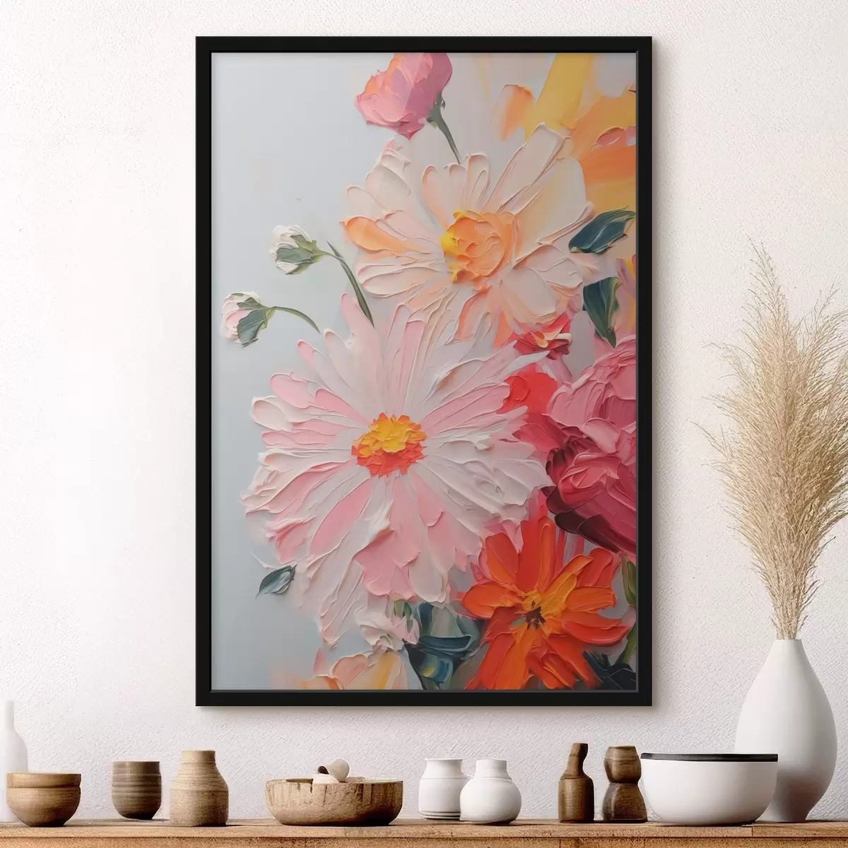 Poster Helle Blumen Nachahmung Malerei f43343