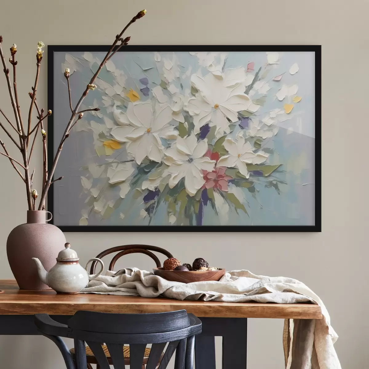 Poster Blumenstrauß Nachahmung Malerei f43348