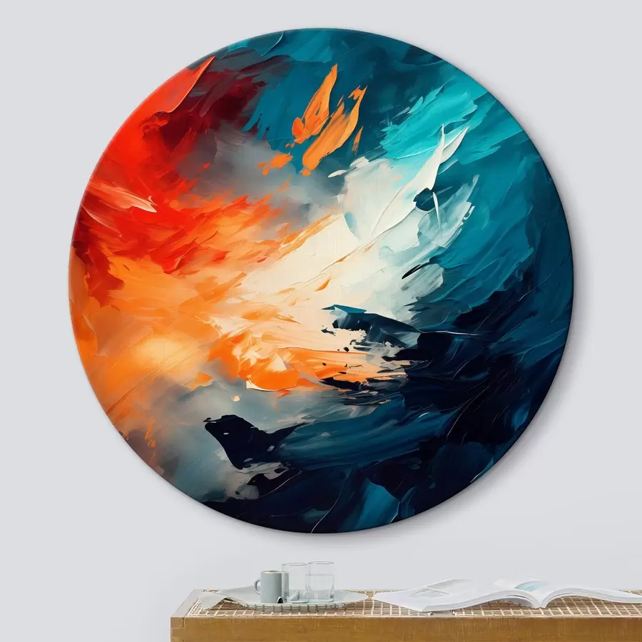 Fototapete Abstrakte Malerei mit großen expressiven Pinselstrichen r43363