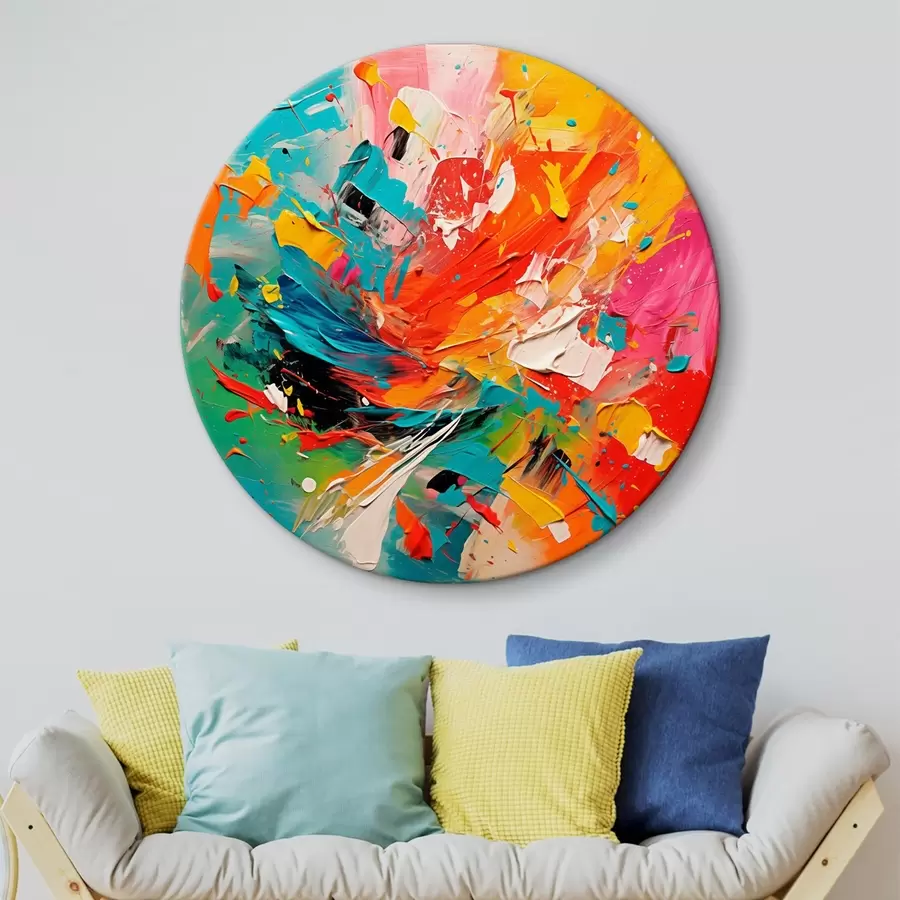 Wandbilder Abstrakte bunte Nachahmung von Pinselstrichen r43377