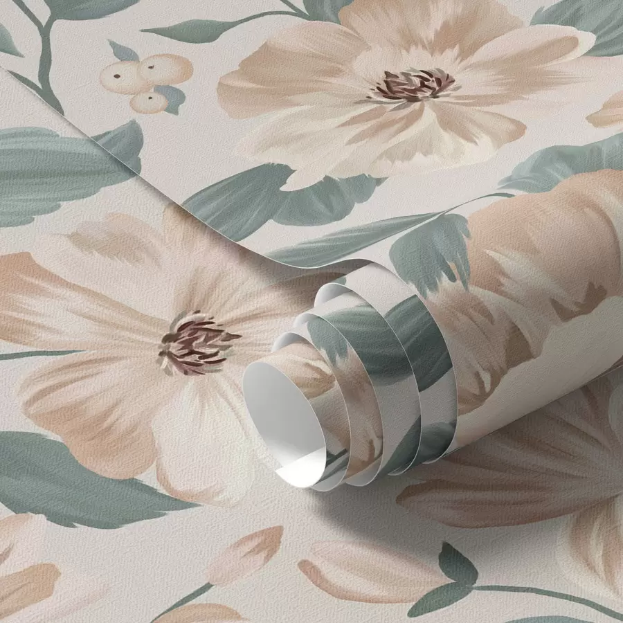 Fototapete Zartes Blumenarrangement in Pastellfarben a00043
