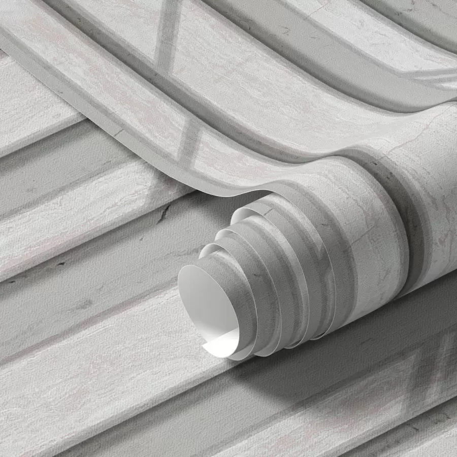 Fototapete Holzpaneel-Effekt in hellgrauer Farbe a00055