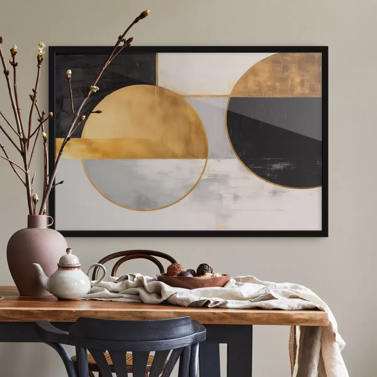 Poster Geometrische Komposition im minimalistischen Stil f43420