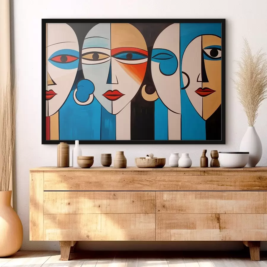 Fototapete Kubistische Frauenporträts f43427