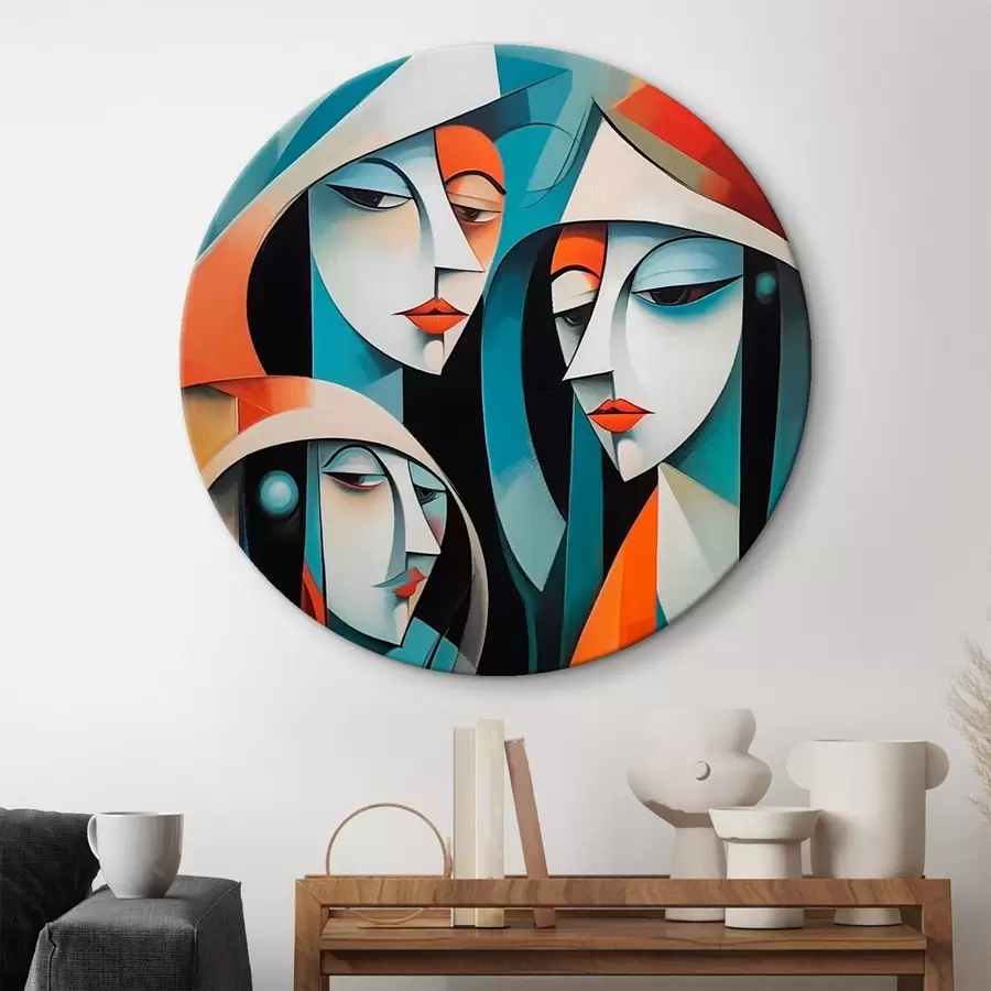 Wandbilder Abstraktes Bild von weiblichen Porträts r43411