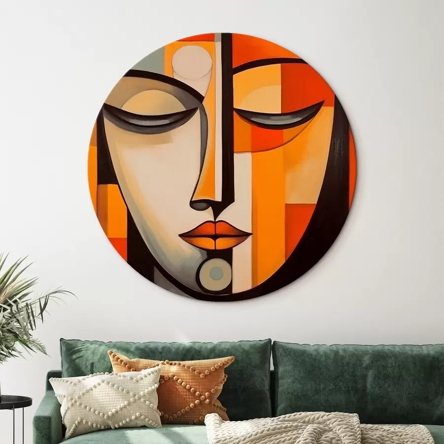 Wandbilder Geometrisches Porträt im modernistischen Stil r43412