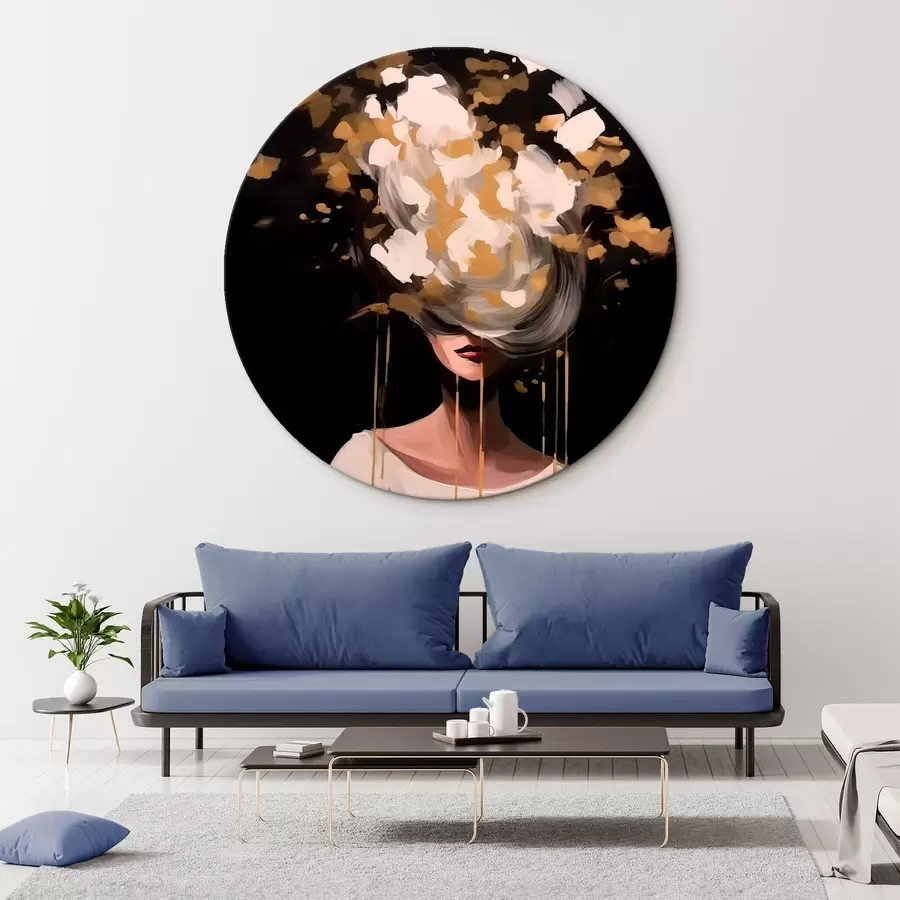 Wandbilder Abstraktes Bild einer weiblichen Silhouette r43418