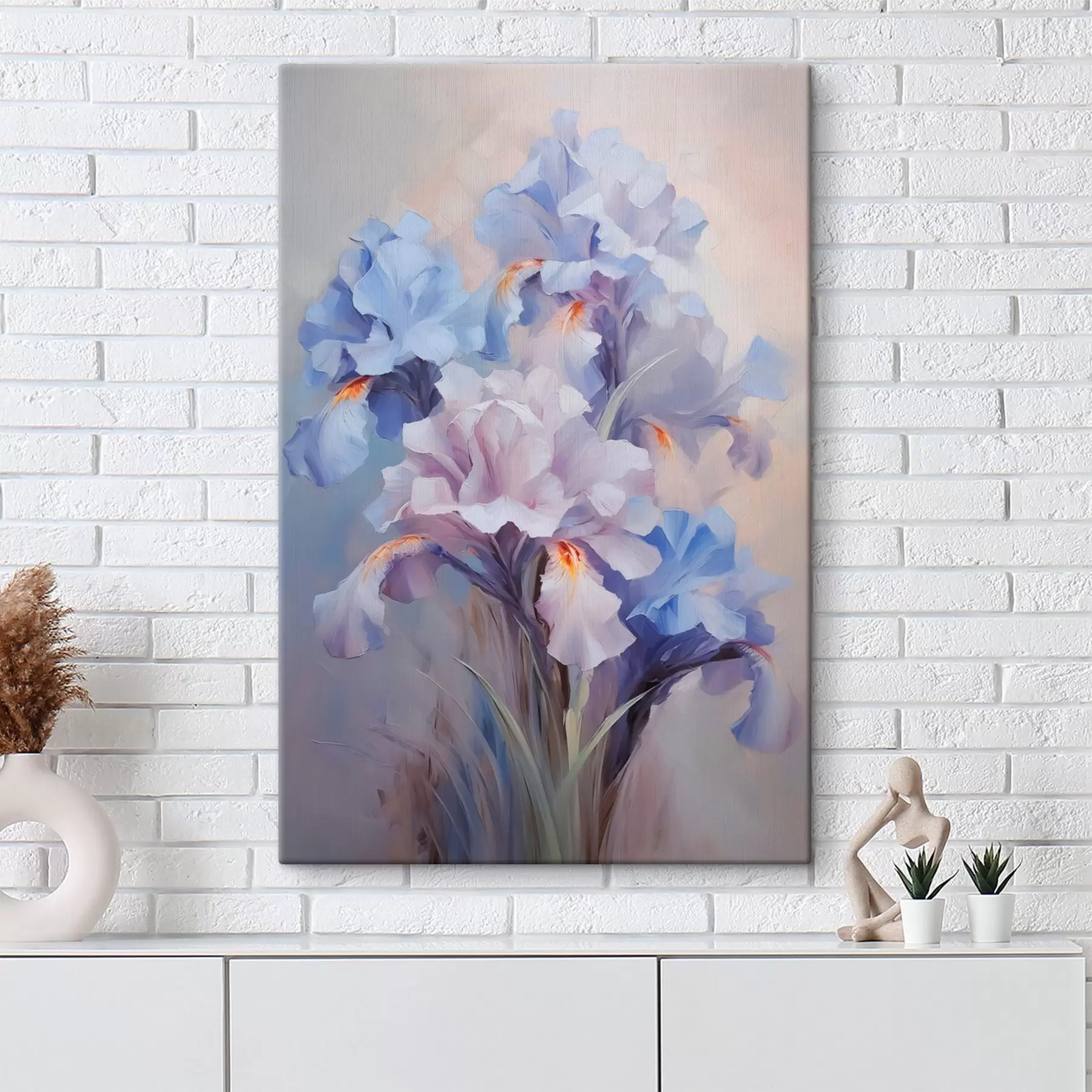 Wandbilder Schwertlilien Nachahmung der Malerei s43431