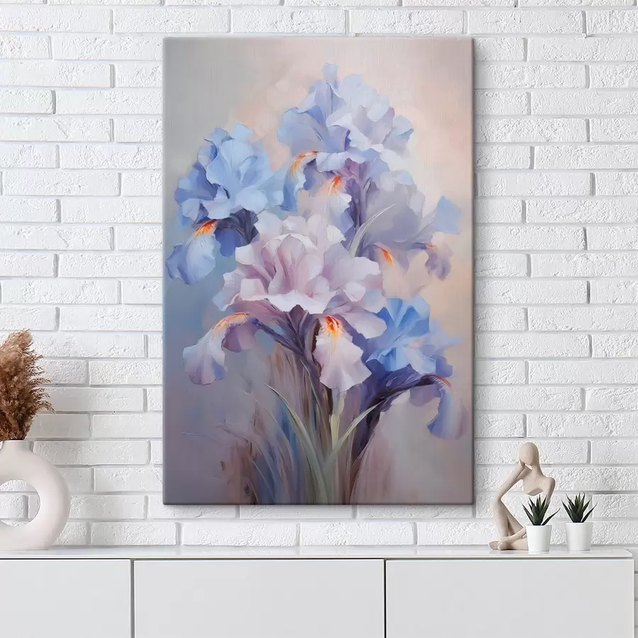 Wandbilder Schwertlilien Nachahmung der Malerei s43431