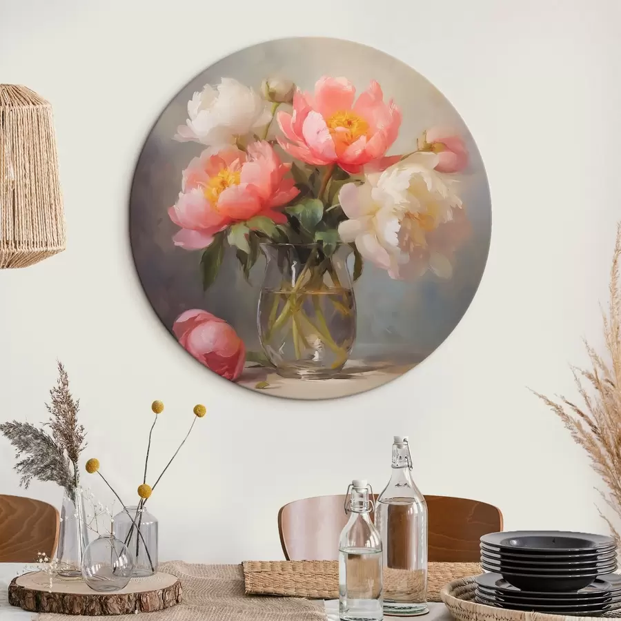 Wandbilder Pfingstrosen in einer Vase Nachahmung Gemälde r43438