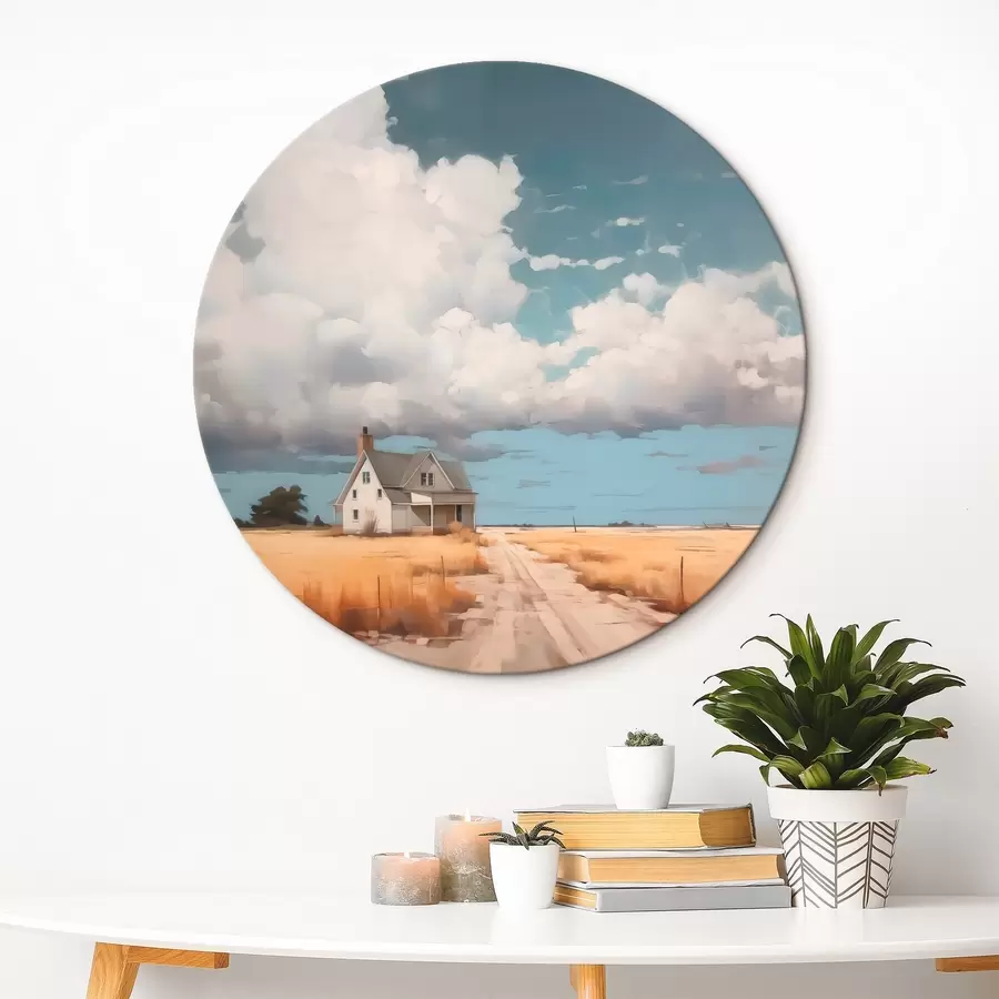 Wandbilder Haus auf dem Feld Nachahmung der Malerei r43440